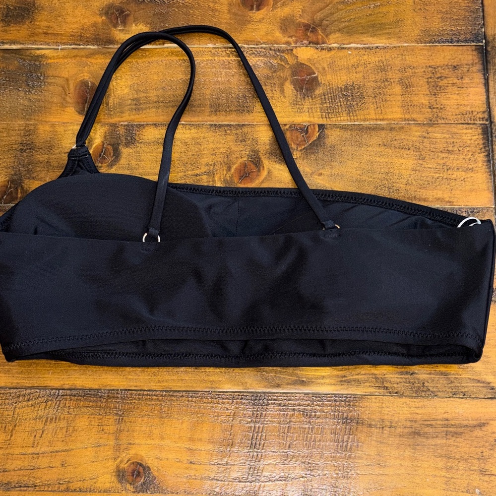 Aerie Black‎ Asymmetrical Bikini Top Size M - Picture 2 of 3